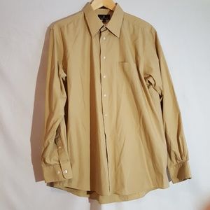 Tan button-down dress shirt